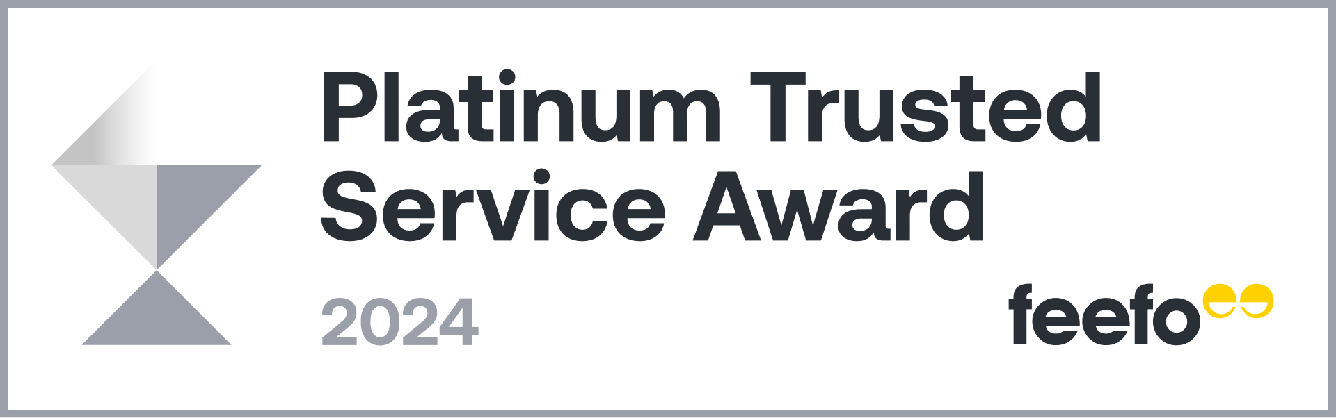 2024 Feefo Platinum Service Award Badge
