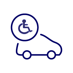 blue badge holders graphic with a car