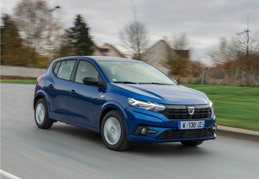 Dacia Sandero lease car in blue