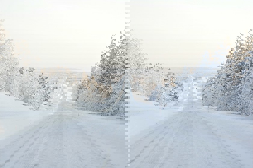 Finland icy road