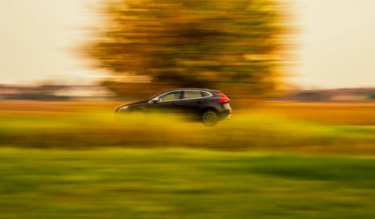 car driving in the countryside