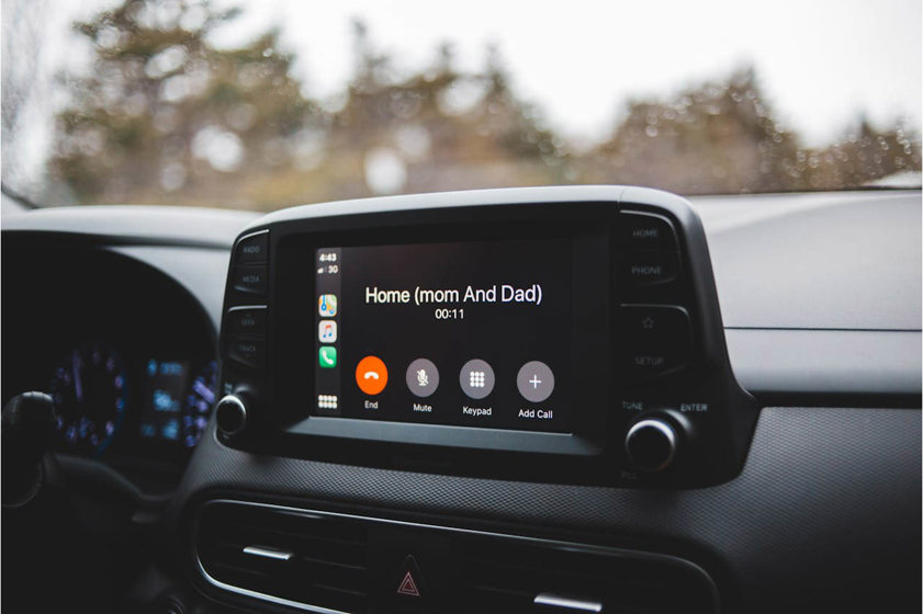 Lease car digital infotainment screen