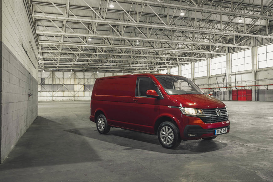 Volkswagen Transporter lease van in red