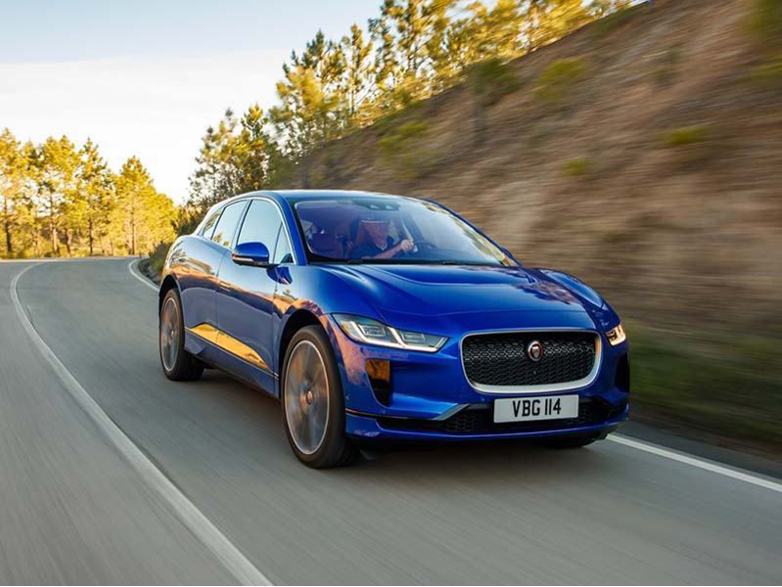 Jaguar I-Pace driving on road