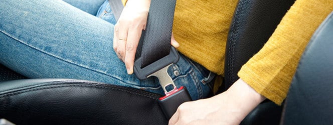 woman wearing a seatbelt