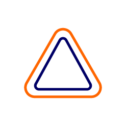 blue and orange triangle