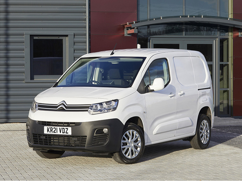 exterior of a white citroen bernlingo