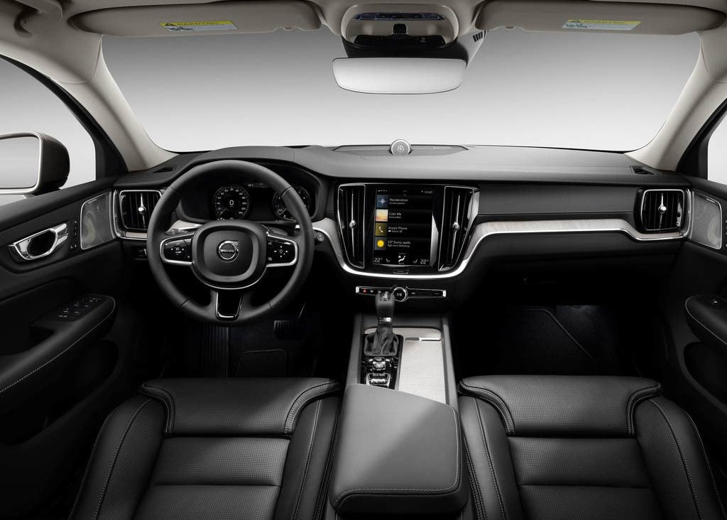 Volvo V60 lease car dashboard and infotainment system