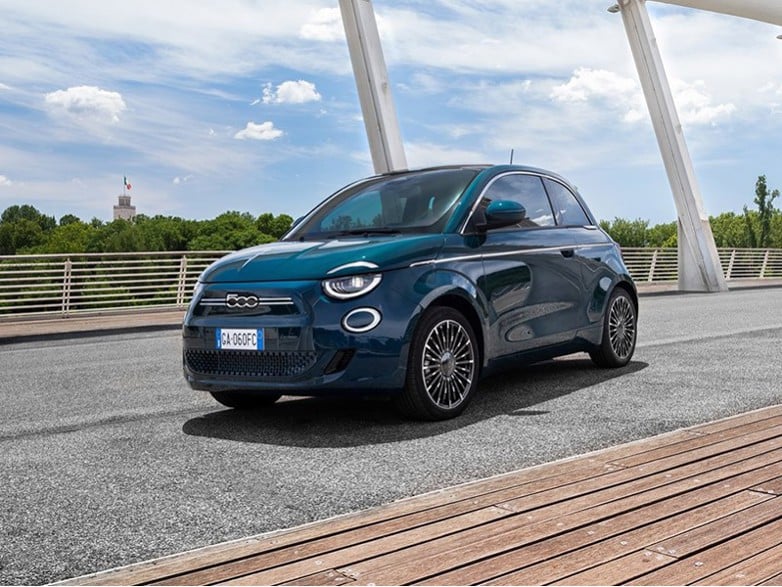 Fiat 500 Electric Hatchback driving