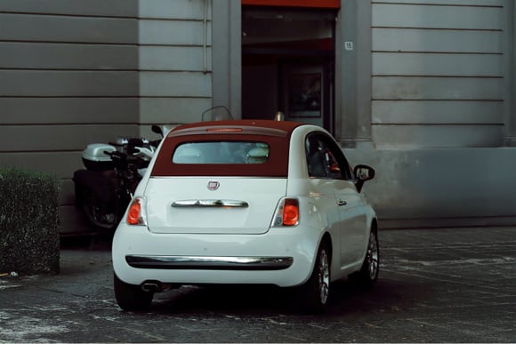 Compact City Car Parked in an Urban Street Setting