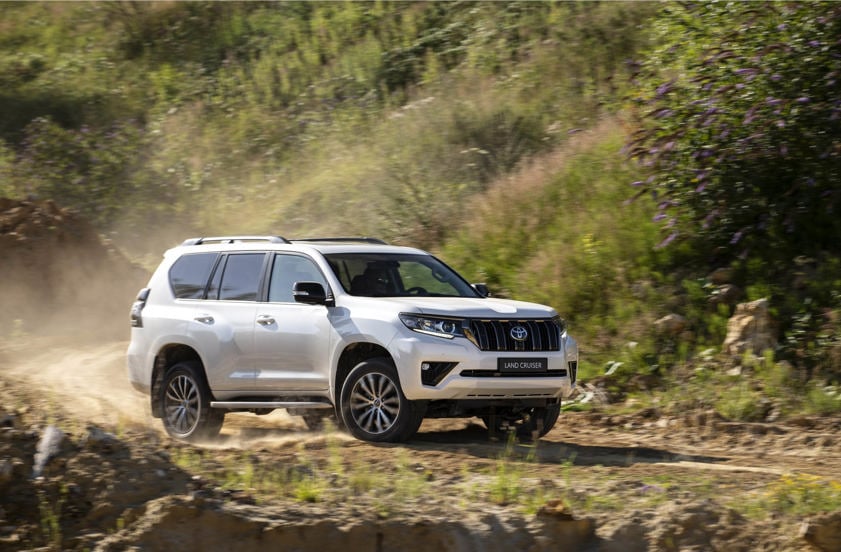 Toyota Land Cruiser in white