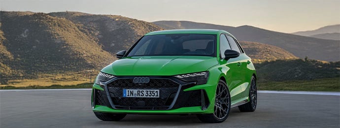 Green Audi RS3 Sportback