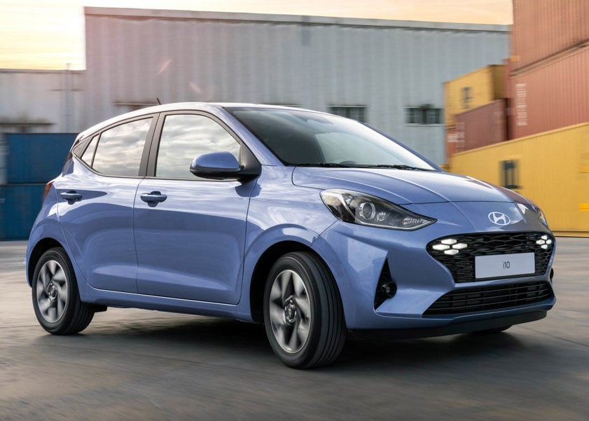 Hyundai i10 lease car in blue