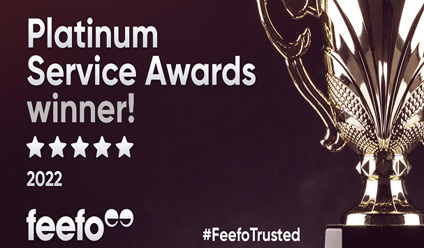 An image of the Feefo 2022 awards, showcasing the company's commitment to customer service and satisfaction.