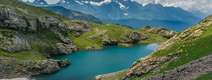 Lake Kardyvach, Caucasus, Mountains Russia