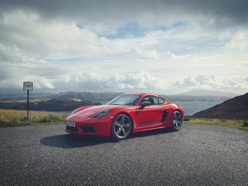 Red Porsche 718 Cayman