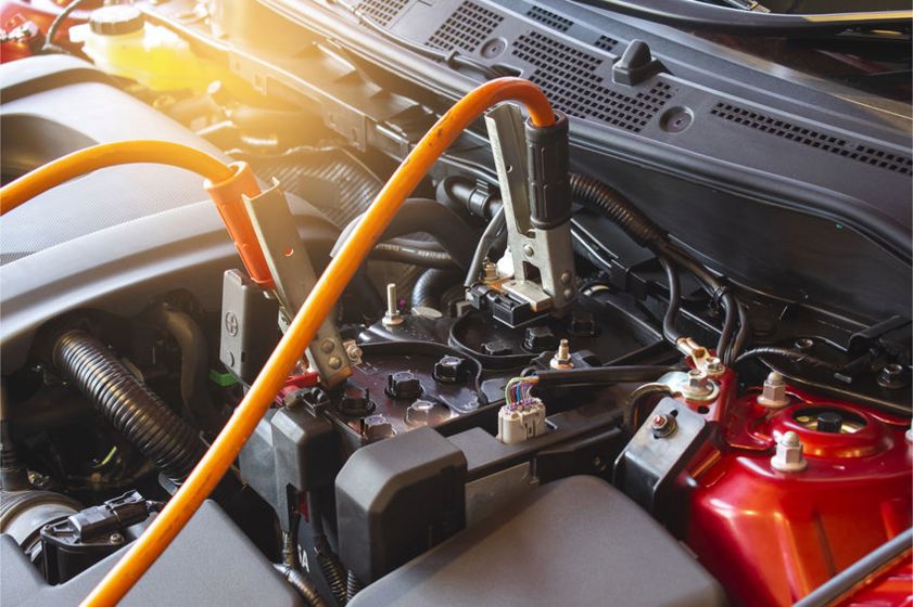 Car better with orange jump leads plugged in