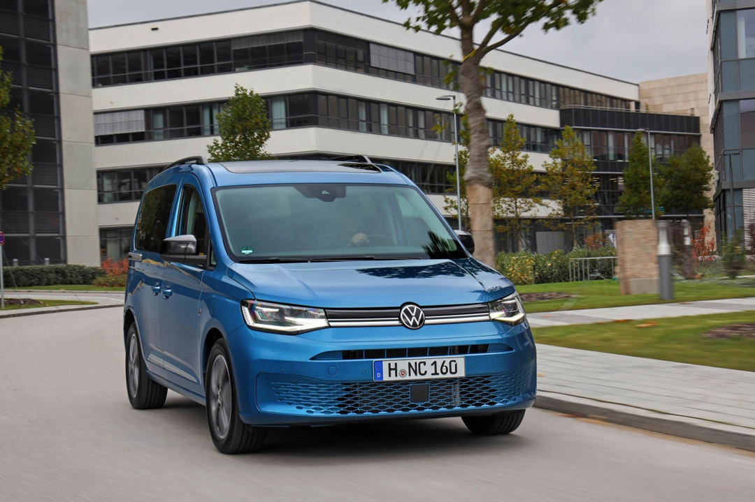 Volkswagen Caddy driving on the road