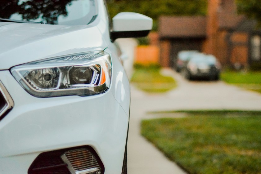 car parked in driveway