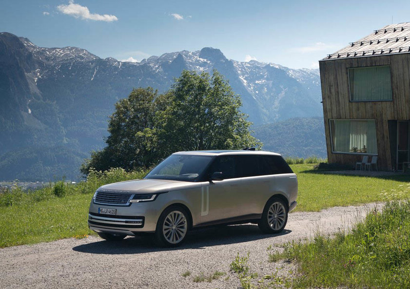 Range Rover exterior with mountains in the background