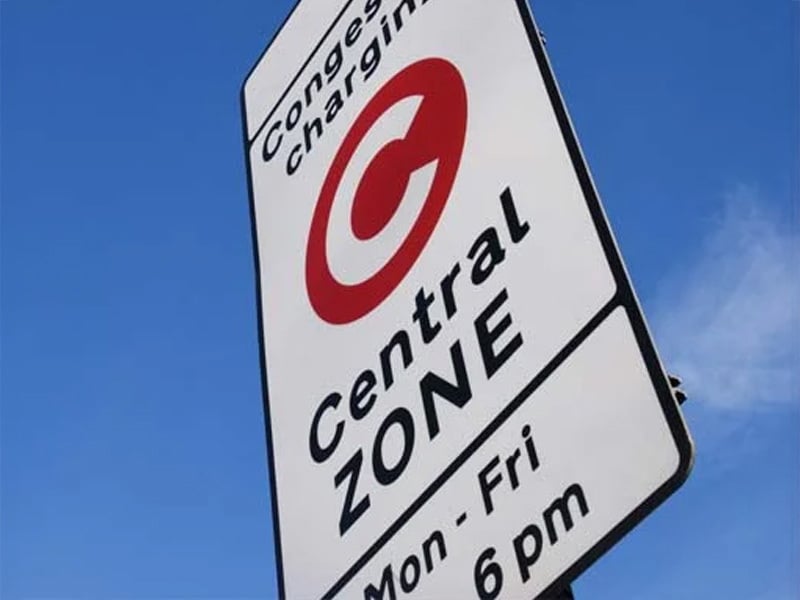 London Congestion Charge sign