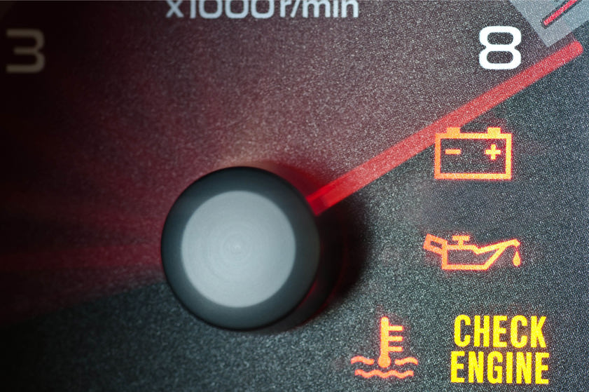 Check engine warning light