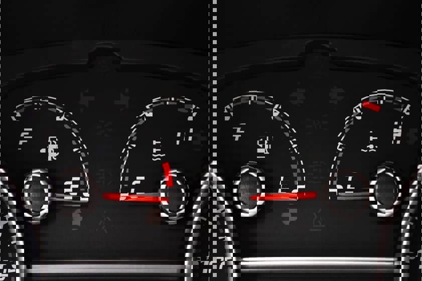 Black fuel and temperature gauge
