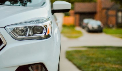 vehicle parked on driveway