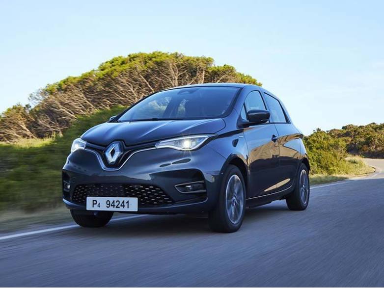 Renault Zoe driving on road